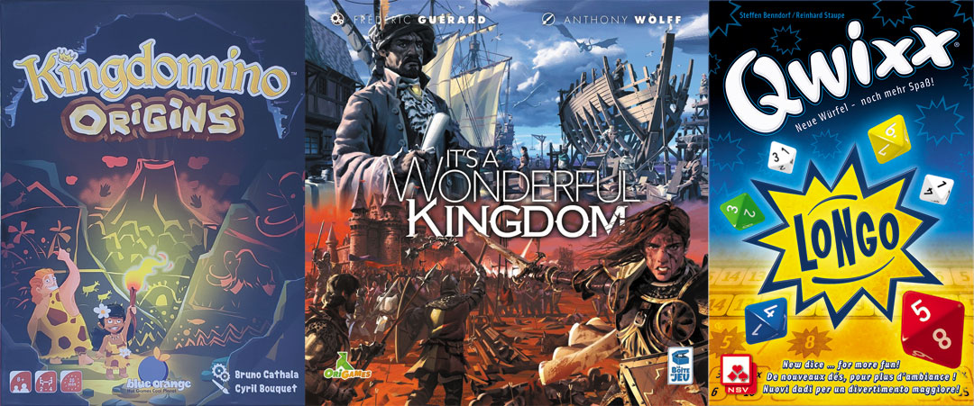 Kingdomino Origins Wonderful Kingdom Qwixx Longo