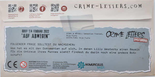 Crime Letters: Auf Abwegen Cover