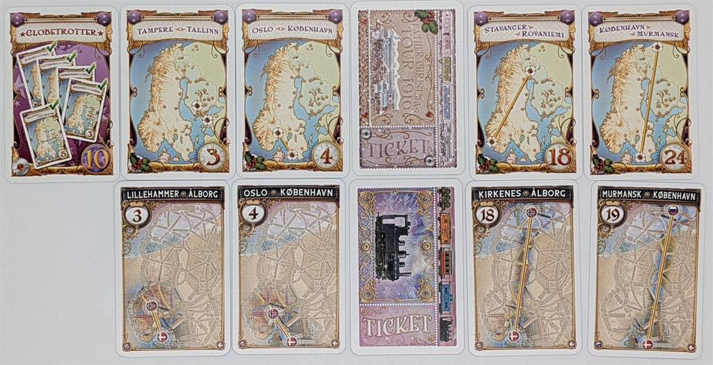 Zug um Zug: Skandinavien / Polarlichter - Zielkarten