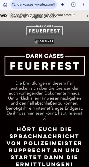 Dark Cases - Webseite